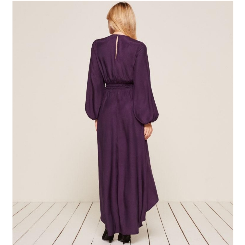 Reformation Rosalina Silk Long Dress in Au… - Picture 2 of 8